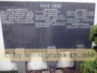Kriegerdenkmal<br>Groß Pertholz, Abschlag, Mühlbach, Seifritz, Scheiben, Steinbach, Weikertschlag