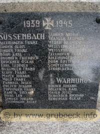Kriegerdenkmal<br>Sssenbach, Warnungs